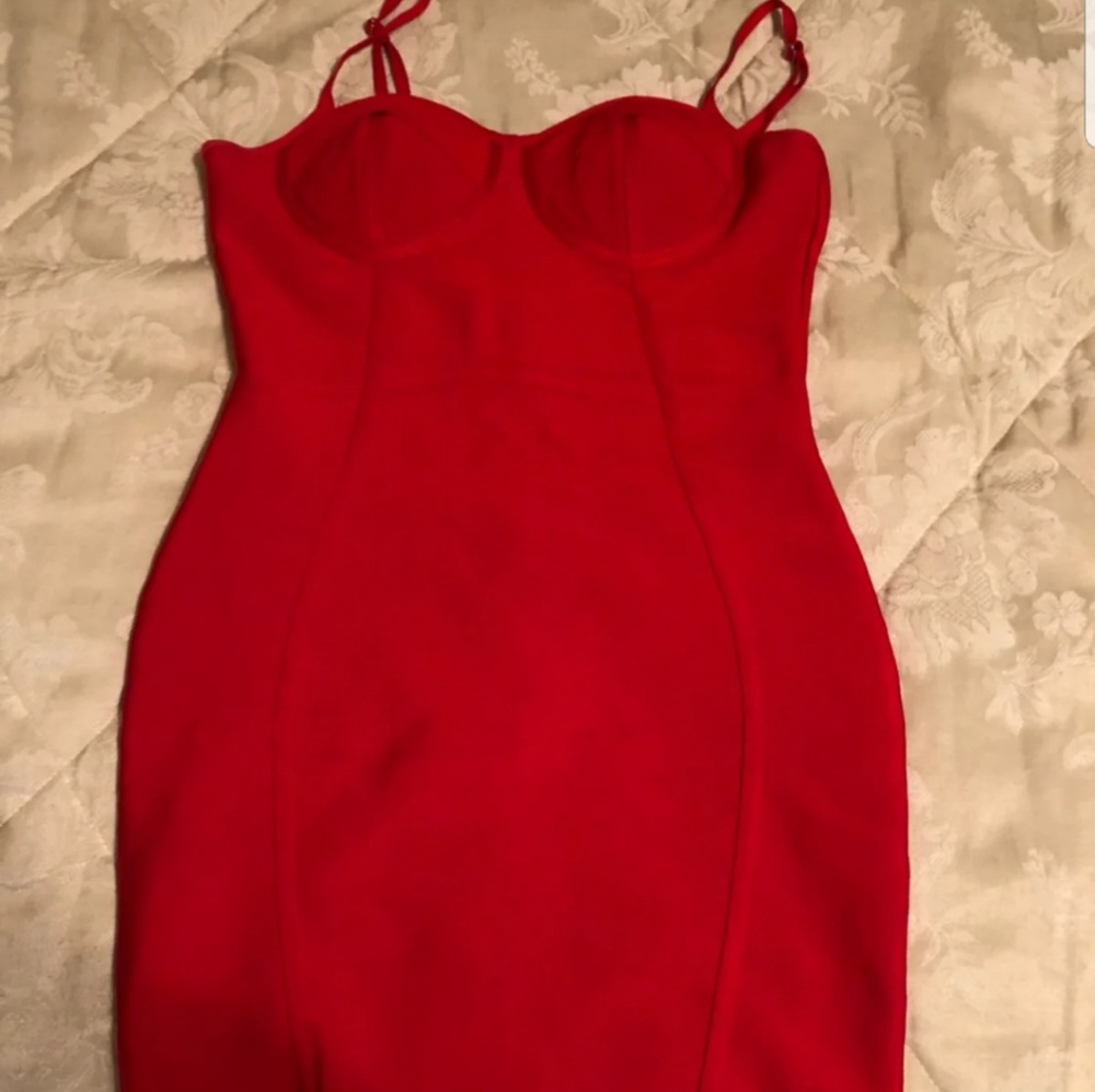 Red bandage dress